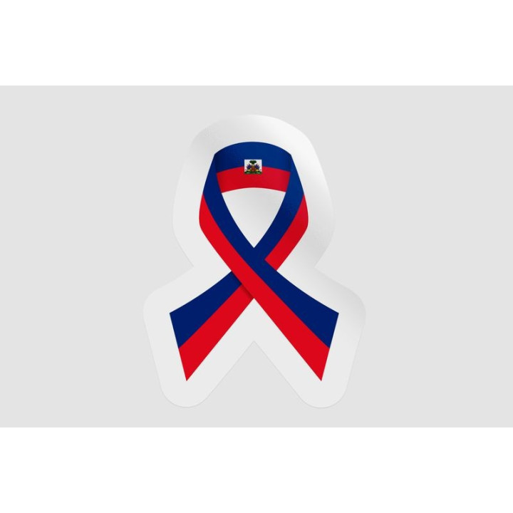 Haiti Flag Ribbon - DecalsHouse