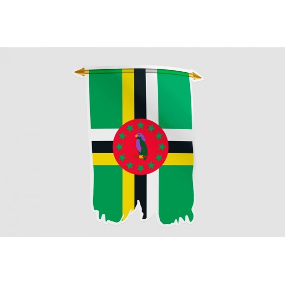 Dominica Flag Pennant Style...