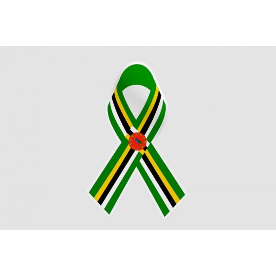 Dominica Flag Ribbon Sticker