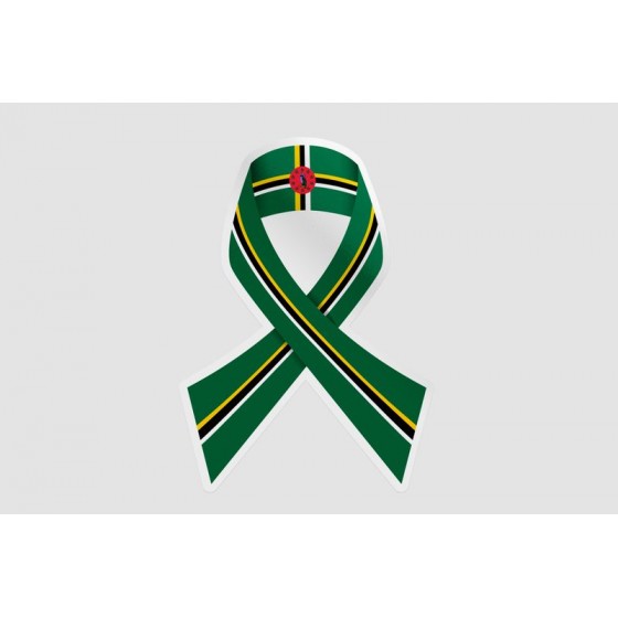 Dominica Flag Ribbon Style...