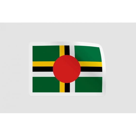 Dominica Flag Style 2 Sticker
