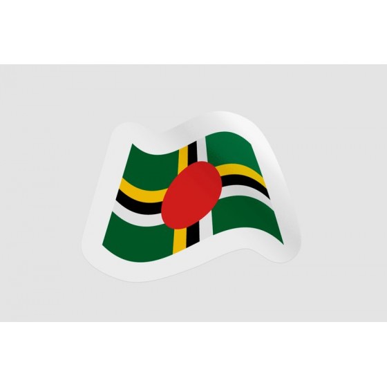 Dominica Flag Style 3 Sticker