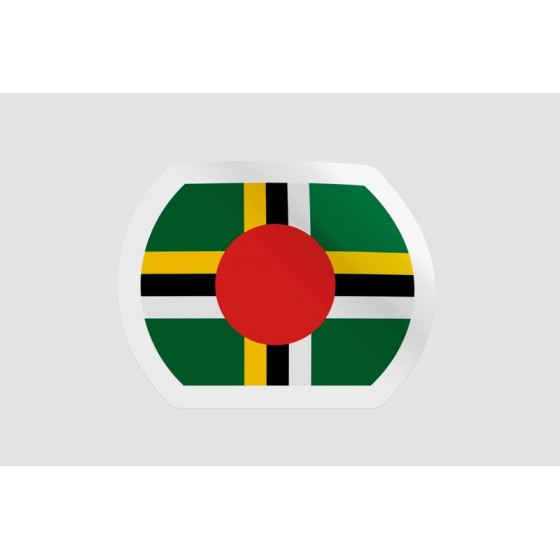 Dominica Flag Style 4 Sticker