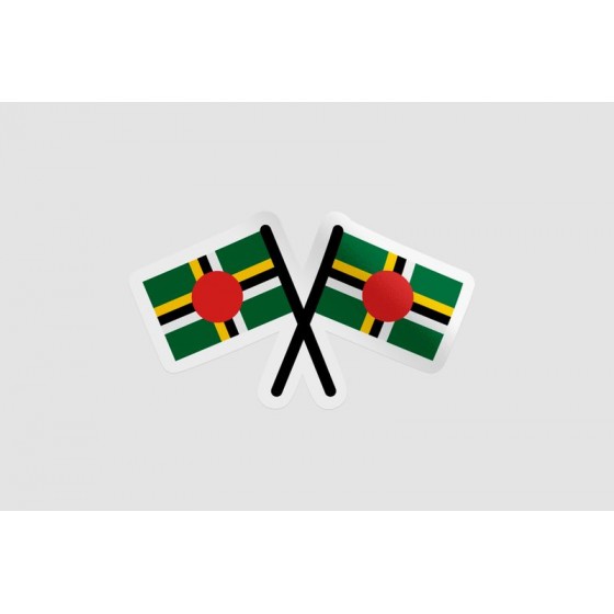 Dominica Flag Style 5 Sticker