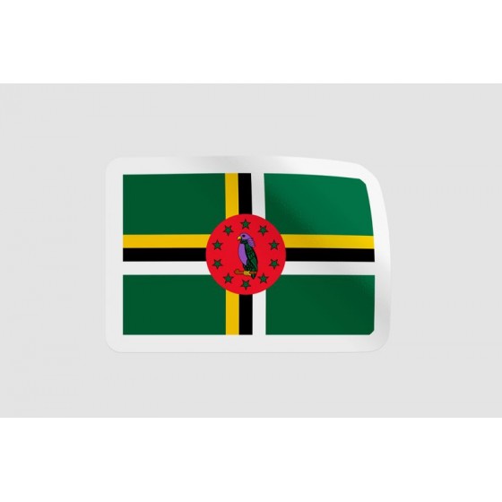 Dominica Flag Style 7 Sticker