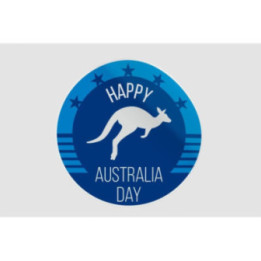 Happy Australia Badge Style 3 Sticker - DecalsHouse