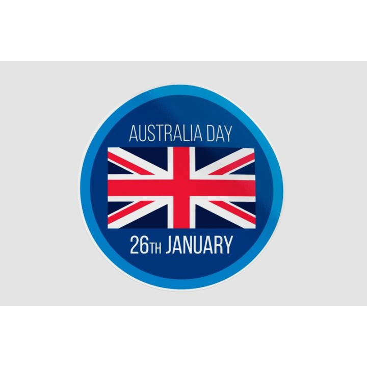 Happy Australia Badge Style 8 Sticker - DecalsHouse