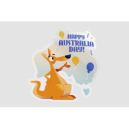 Happy Australia Day Style 100 Sticker - DecalsHouse