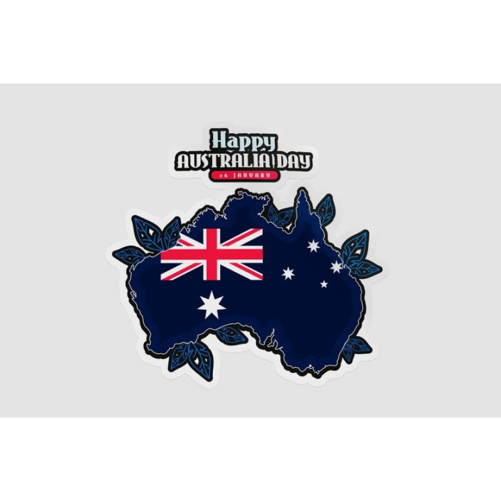 Happy Australia Day Style 101 Sticker - DecalsHouse