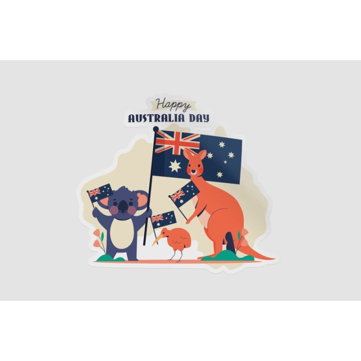 Happy Australia Day Style 103 Sticker - DecalsHouse