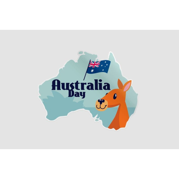 Happy Australia Day Style 105 Sticker - DecalsHouse