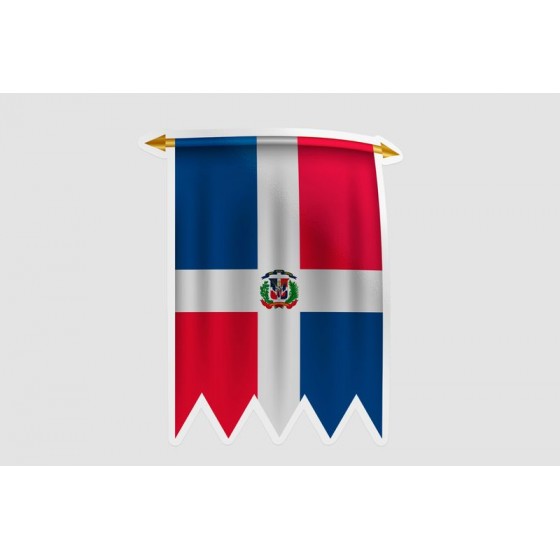 Dominican Flag Pennant Style 2