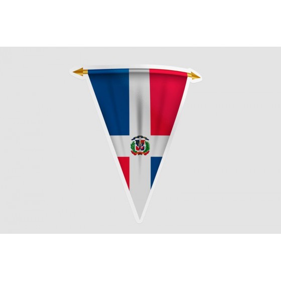 Dominican Flag Pennant Style 4