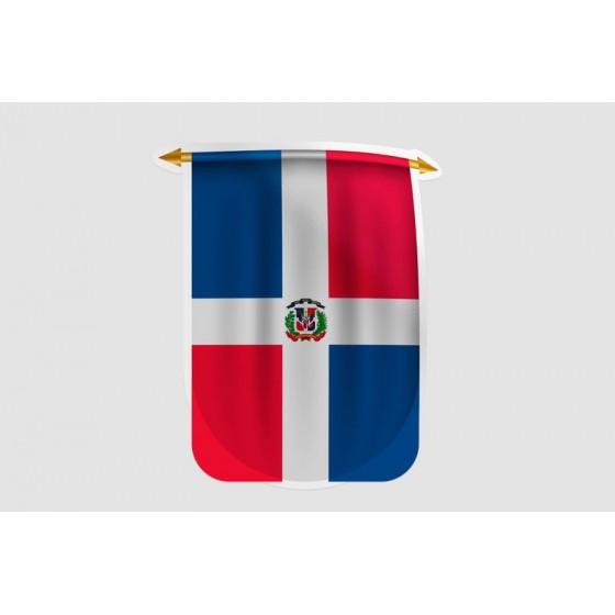 Dominican Flag Pennant Style 5