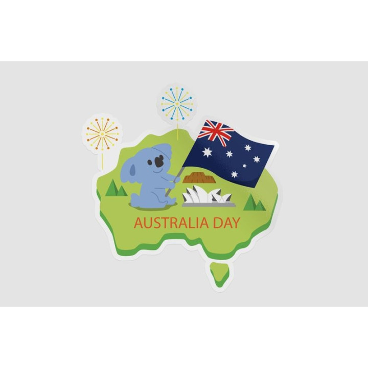 Happy Australia Day Style 111 Sticker - DecalsHouse