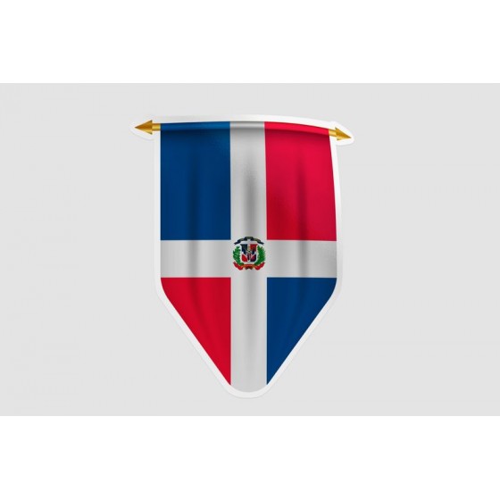 Dominican Flag Pennant Style 7