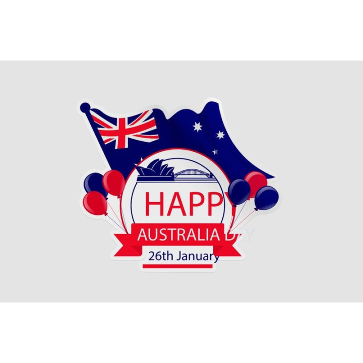 Happy Australia Day Style 112 Sticker - DecalsHouse