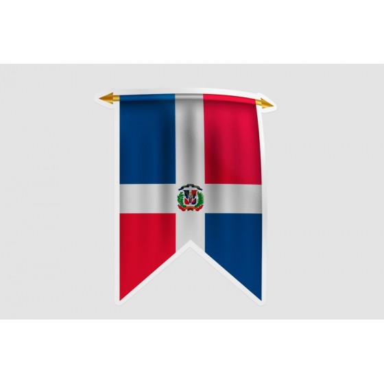 Dominican Flag Pennant Style 8