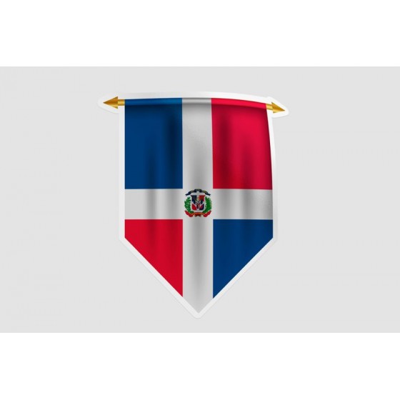 Dominican Flag Pennant Style 9