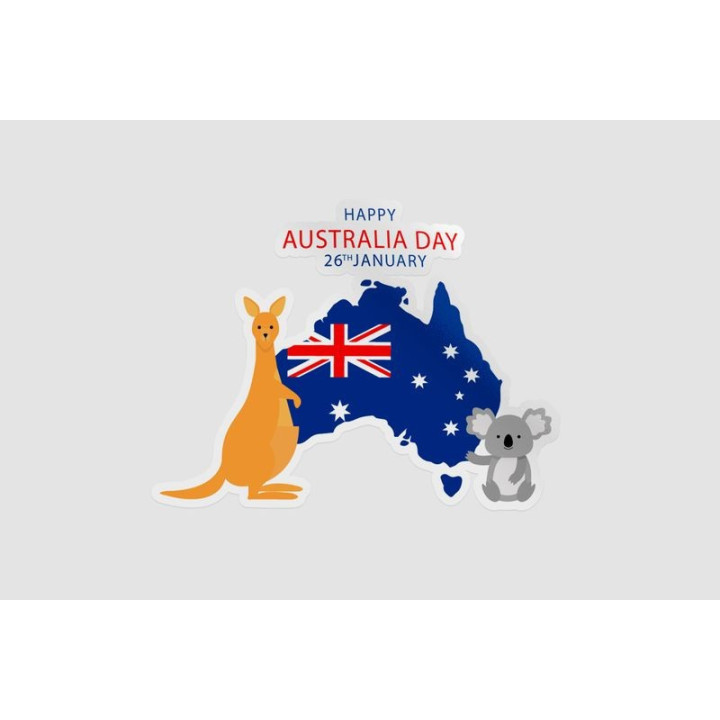 Happy Australia Day Style 114 Sticker - DecalsHouse