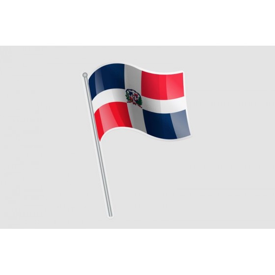 Dominican Flag Waving