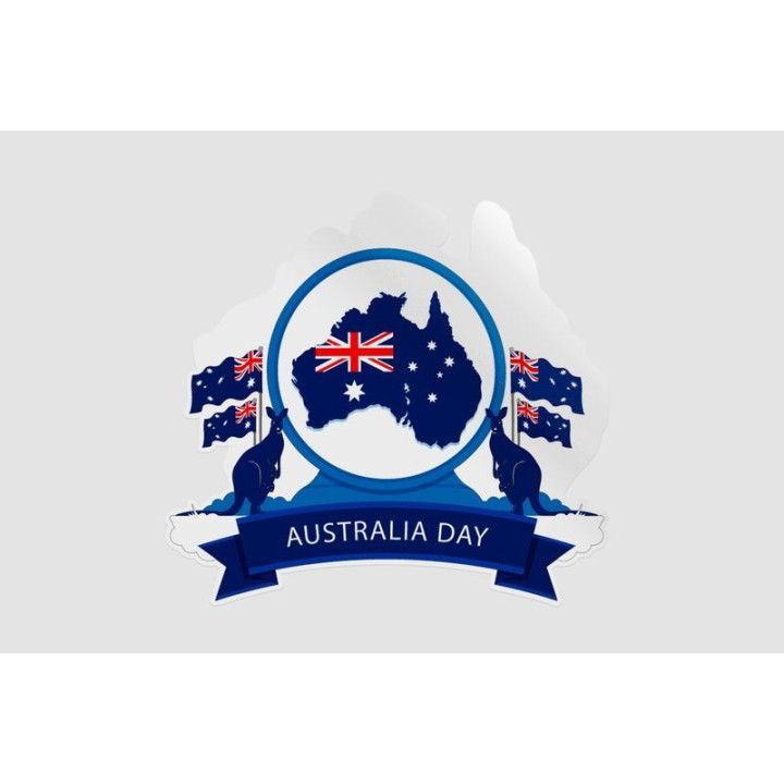 Happy Australia Day Style 121 Sticker - DecalsHouse