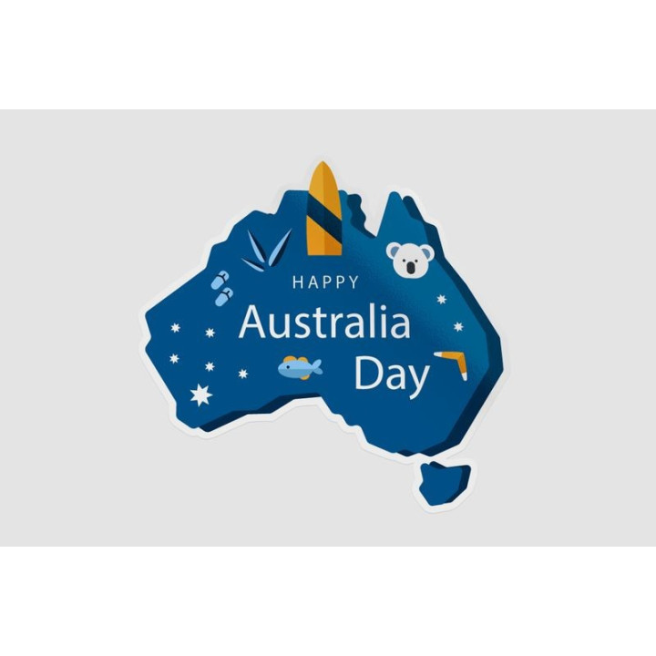 Happy Australia Day Style 125 Sticker - DecalsHouse