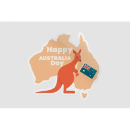 Happy Australia Day Style 128 Sticker - DecalsHouse