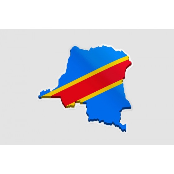 Dr Congo Map Sticker