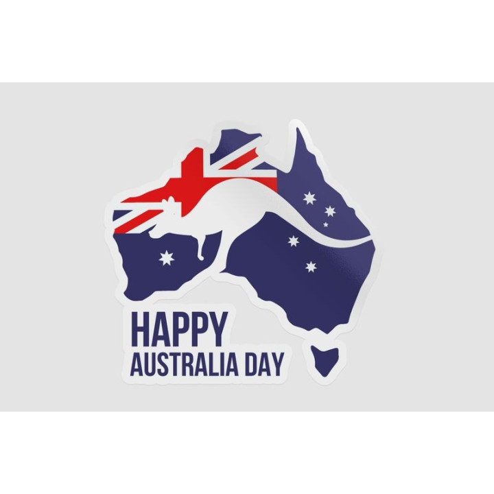 Happy Australia Day Style 14 Sticker - DecalsHouse