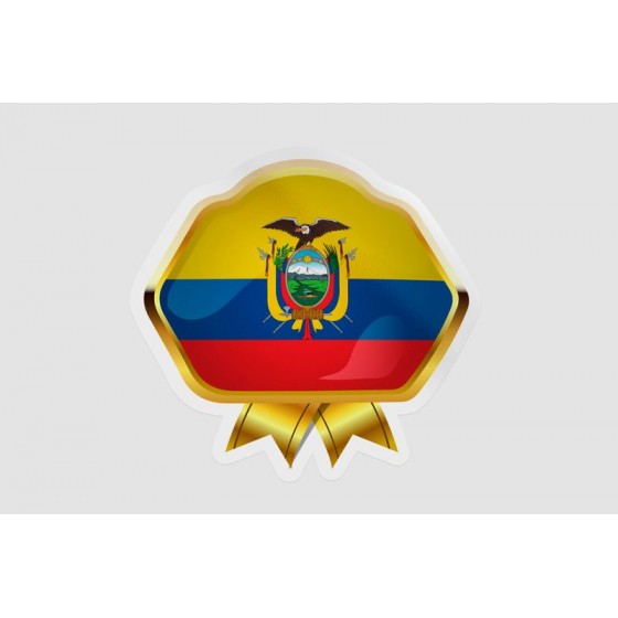 Ecuador Flag Badge Style 4