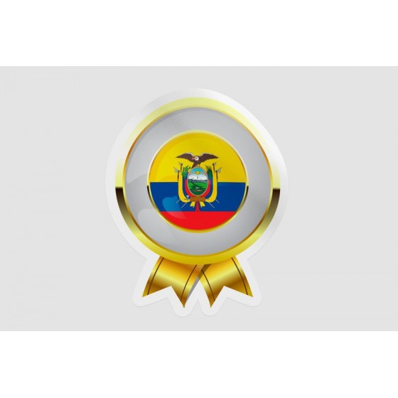 Ecuador Flag Badge Style 5