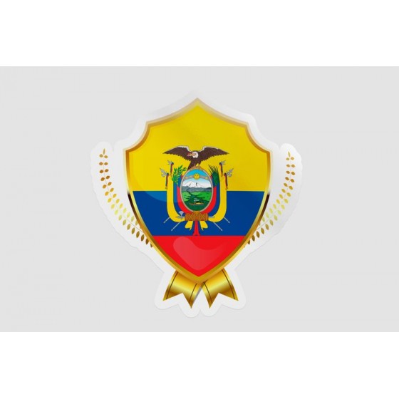 Ecuador Flag Badge Style 8