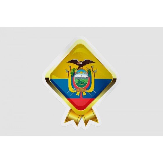 Ecuador Flag Badge Style 9