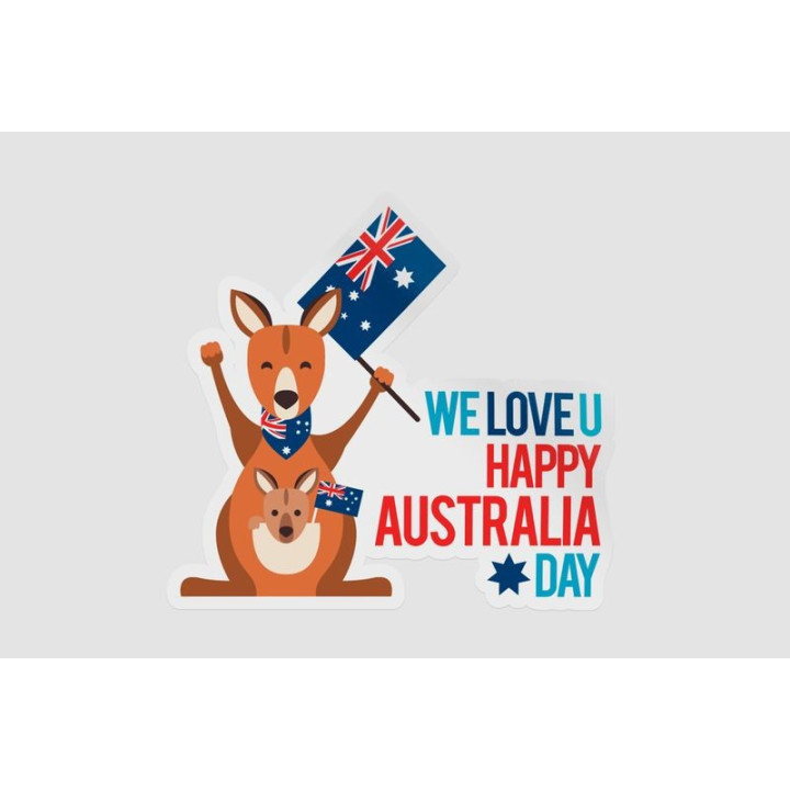 Happy Australia Day Style 153 Sticker - DecalsHouse