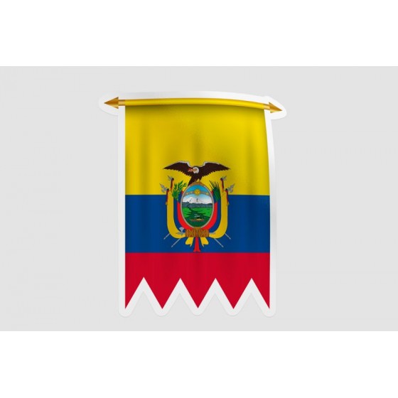Ecuador Flag Pennant Style 2