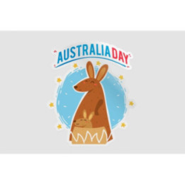 Happy Australia Day Style 160 Sticker - DecalsHouse