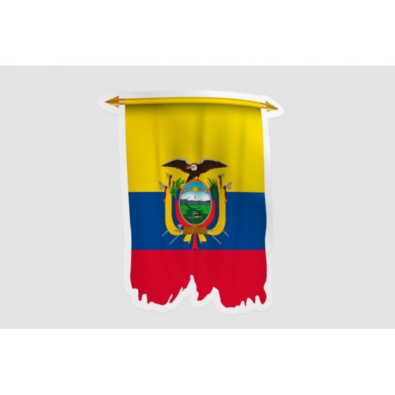 Ecuador Flag Pennant Style 3