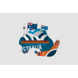 Happy Australia Day Style 161 Sticker - DecalsHouse