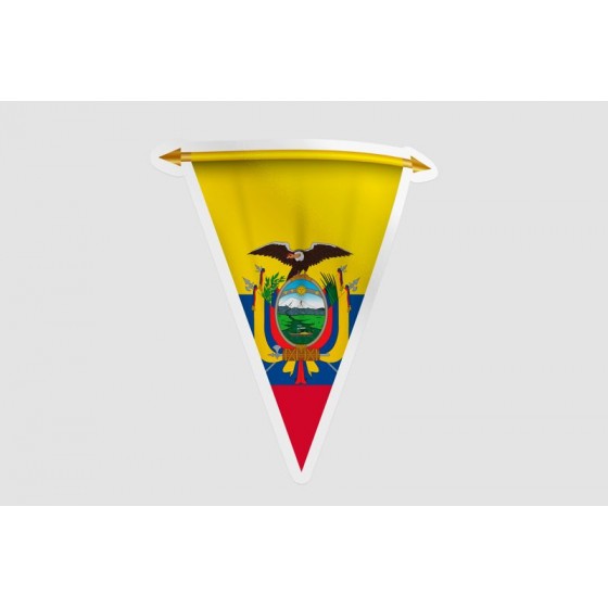 Ecuador Flag Pennant Style 4