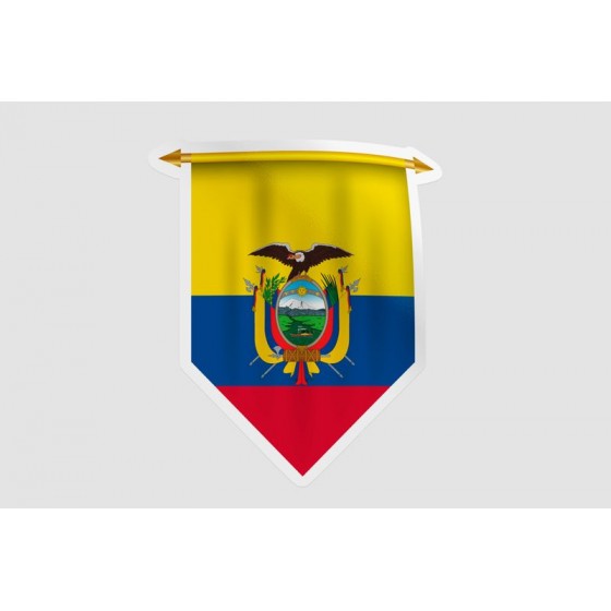 Ecuador Flag Pennant Style 9