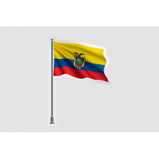 Ecuador Flag Pole Style 2