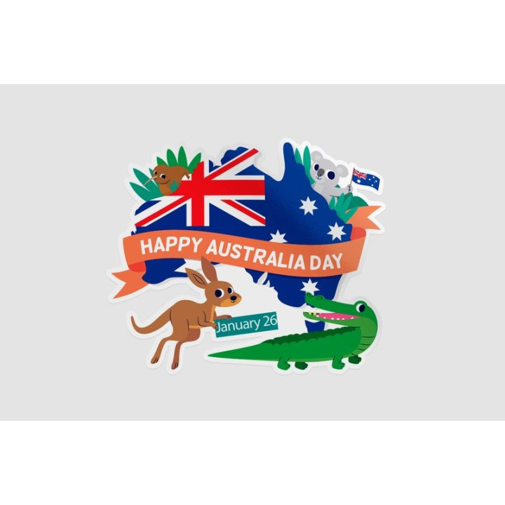 Happy Australia Day Style 184 Sticker - DecalsHouse