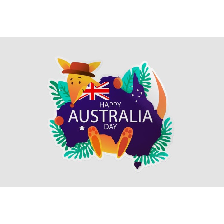 Happy Australia Day Style 187 Sticker - DecalsHouse