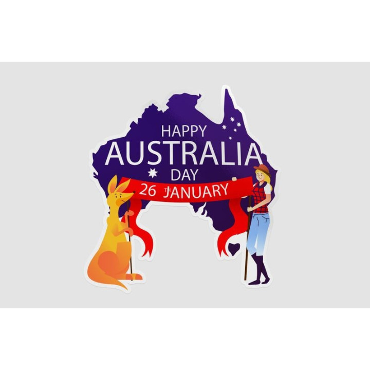 Happy Australia Day Style 189 Sticker - DecalsHouse