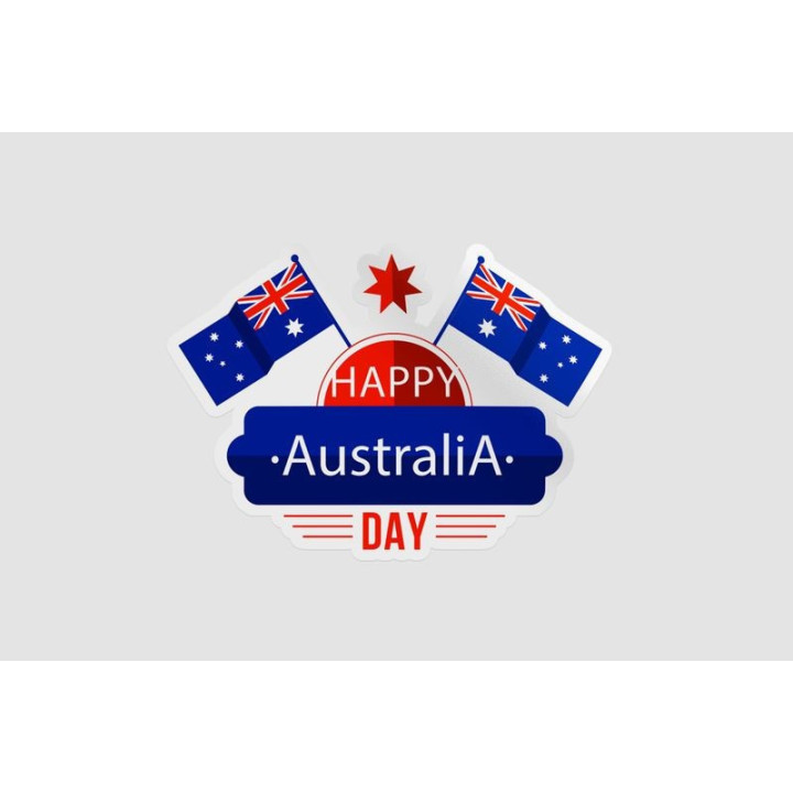 Happy Australia Day Style 19 Sticker - DecalsHouse