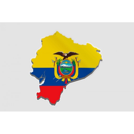Ecuador Map Flag