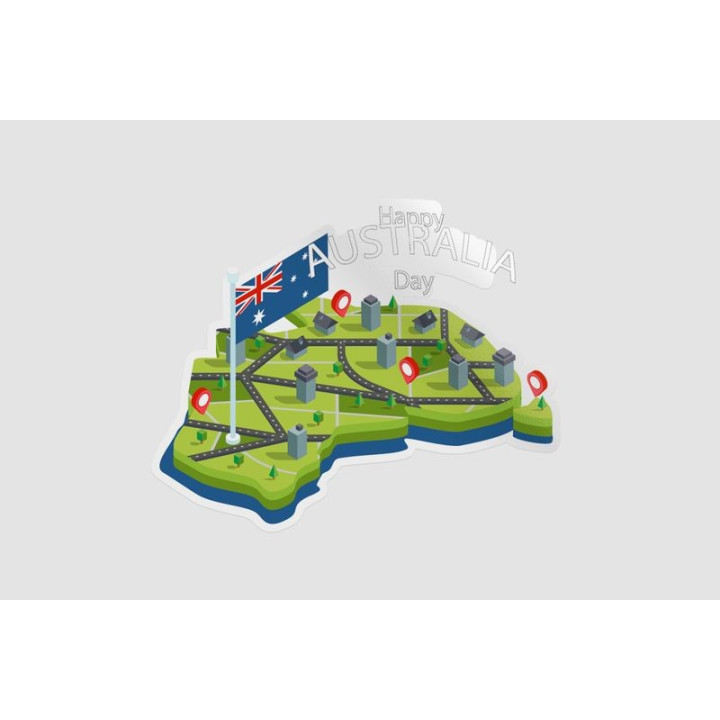 Happy Australia Day Style 194 Sticker - DecalsHouse