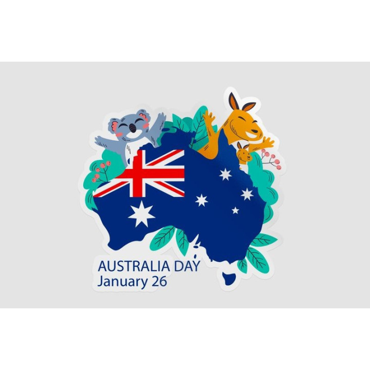 Happy Australia Day Style 198 Sticker - DecalsHouse