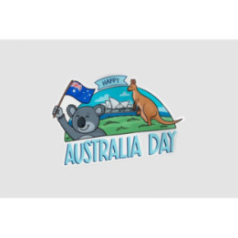 Happy Australia Day Style 199 Sticker - DecalsHouse